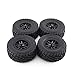 Produktbild guoxuEE 4pcs AUSTAR 110mm Rim Rubber Tires Wheel for Traxxas Slash 4X4 RC Crawler Car Black