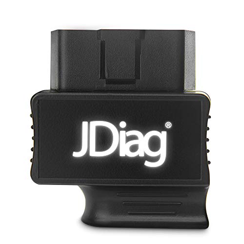 JDiag FASLINK M2 BT OBDII Scanner Amélioré, Outil de Diagnostic de Véhicule Professionnel, Lecteur de Code Moteur de Voiture pour IOS et Android, avec Fonction de Commande Vocale