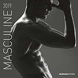 Masculine 2019 - Men - Männer - Broschürenkalender (30 x 60 geöffnet) - schwarz-weiß - Erotikkalender by 