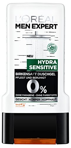 L'Oréal Men Expert Hydra Sensitive Birkensaft Duschgel, 6er Pack (6 x 300 ml)
