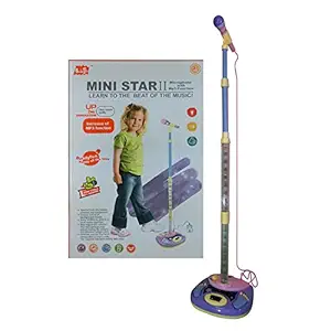 Buddy Fun Mini Star Microphone With Mp3 Function And Adjustable Heights - Pink