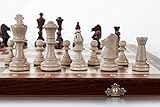 ajedrez de madera grande conjunto grande hermoso - excelente para poner en pantalla, o para dar como un gif clásico diseño facilita todos los pedazos recognizet 48cm/18,9 en plegable profesional de tablero de ajedrez cargado de piezas de Ajedrez Staunton