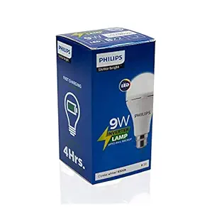 Philips 9W B22 LED Emergency Bulb, Emergency Light For Power-Cuts, Cool Day Light, Pack of 1