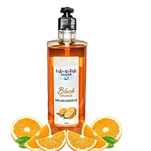Rub a Dub Blush Orange Body Wash Shower Gel For Bathing Women Men - 100% Orange Essential Oil Body Wash Shower Gel - 500ml
