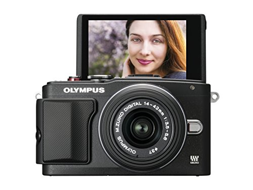 Olympus Pen E-PL6 Compact System Camera - Black (16.1 MP, M.ZUIKO Digital 14-42 mm II R Lens Kit) 3-Inch Tilt Touch Panel LCD