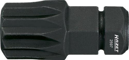 Hazet 2597-02 Schraubendreher-Einsatz (Bit), s: 10, Innensechskant 8 mm (5/16 Zoll), Innen Vielzahn XZN