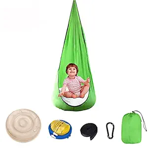 Childrens Chair Portable Parachute Cloth Swing Bed Innovative Indoor Courtyard Chair with Air Cushion Hammock Chair Hanging Chair Swing Pods