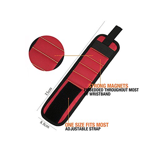 Lovetree Handgelenk Band Strap Halter für Schrauben, Nägel, Schrauben, kleine Werkzeuge - 3