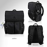 BAYTTER® Design multifunktionaler Rucksack Wickelrucksack Backpack wasserdicht Baby Wickeltasche Set aus Nylon schwarz, für Männer und Frauen, BPA-frei und kein Geruch, Windel-Pad geliefert - 2