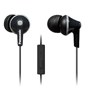 Panasonic ErgoFit Wired In Ear Headphone with Mic (Black)