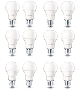 Philips E27 7-Watt LED Bulbs WW (Pack of 12, Warm White)