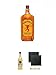 Produktbild Fireball Whisky Zimt Likör Kanada 0,7 Liter + Yukon Jack Whiskylikör 0,7 Liter + Schiefer Glasuntersetzer eckig ca. 9,5 cm Ø 2 Stück