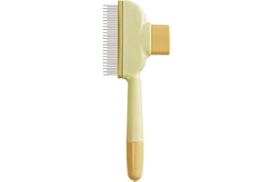 ETIALURE Brosse pour Chat Poil Long, Brosses de Toilettage avec Bouton Realease pour Chien, Peigne D'épilation pour Animaux (Jaune)