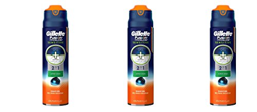 Gillette Fusion ProGlide 2 in 1 Shave Gel, Active Sport, 6 Ounce