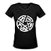 Produktbild Supernatural Devil's Trap Stylized Female V-Neck Short Sleeve T-Shirt, Tshirts for Women's