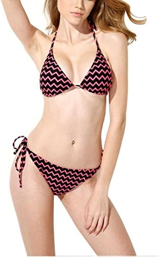 Leben Fashion Women Ladys 9PCS Sexy Push Up Padded Swimwear Swimsuit Bathing Suit Bikini Set Black