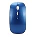 Produktbild Schlanke wiederaufladbare 2,4G Wireless Mouse - Btruely kabellose optische Mäuse mit USB-Nano-Empfänger für Notebook, PC, Laptop, Computer (Blau)