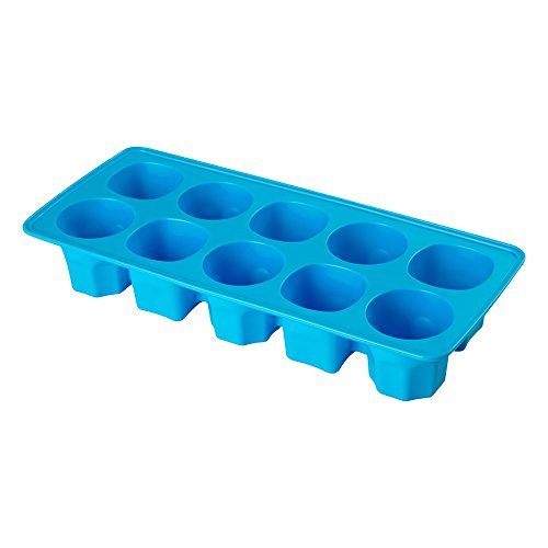 Metaltex Cubitera Flexible para 10 Cubitos Grandes, Silicona, surtido: colores aleatorios, 25.5 x 11.5 x 4.5 cm