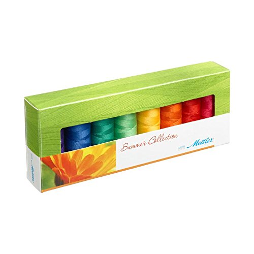 Amann SE8 Summer-Kit Nähgarnbox, Seralon, 8 x 200 m, sommerfarben
