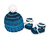  Puppenset Mütze und Schuhe Gr. 43 cm für Babypuppen