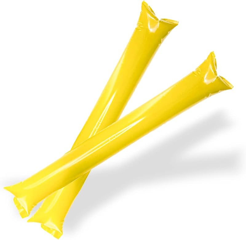 FUN FAN LINE Pack 100 Pares Aplaudidores Hinchables Reutilizables. Palos Animación Ruidosos para Fiestas, Fútbol y Eventos. Cotillón Deportivo y Celebraciones