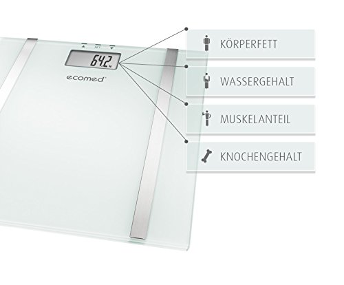 Medisana BS-70E Körperanalysewaage zur Ermittlung von Körperfett und -wasser, sowie Muskelmasse, bis 150 kg - 6