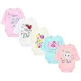 5er Set für Jungen: dunkelblau Monsters, hellblau Junge und Fisch, grau melange Eulen, weiß I love Mum and Dad, blau Augen