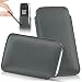 Produktbild MoEx Cat S40 | Hülle Grau Sleeve [OneFlow Slide Cover] Ultra-Slim Schutzhülle Dünn Handyhülle für Caterpillar Cat S40 Case Full Body Handytasche Kunst-Leder Tasche