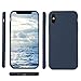 Produktbild DamonLight iPhone XS case Flüssiger Silikonhülle Soft Touch Cover Schutzhülle für iPhone XS-Midnight Blue