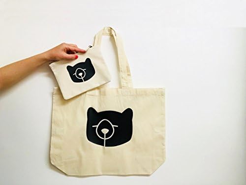 Bear Bag &amp; Matching Purse Set - Bear Lover's Gift / Bear Purse / Bear Makeup Bag / Bear Pencil Case - Matching Purse Gift Bundle Set
