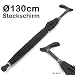 Produktbild Regenschirm-Spazierstock 2in1 schwarz Ø-130cm Gehhilfe Schirm Gehstock