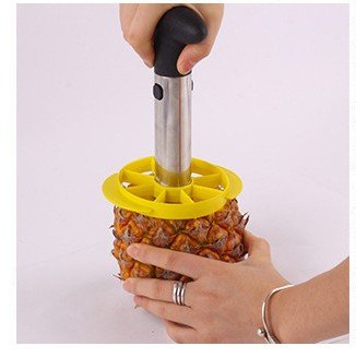 Yooky Edelstahl Ananasschäler, Frucht-Ananas-Messer-Schneid Cutter + wedger Gerät - 3