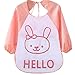 Koly® Kids Child Bumkins Sleeved Bib Cartoon Baby Apron Bibs (Pink)
