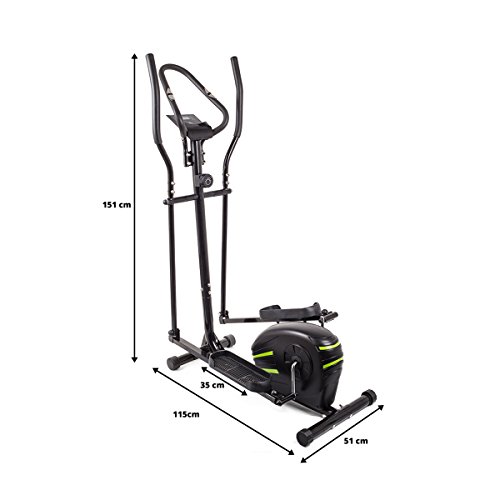 Fitkraft Tornado FTKTORMTOR Crosstrainer Ellipsentrainer mit Computer und Pulsmessung Schwarz - 8