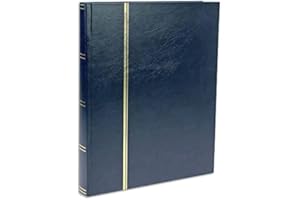 SAFE 157 Album timbres 32 pages noires avec 1 loupe de poche avec lentille de 50 mm | classeur timbres pour votre collection