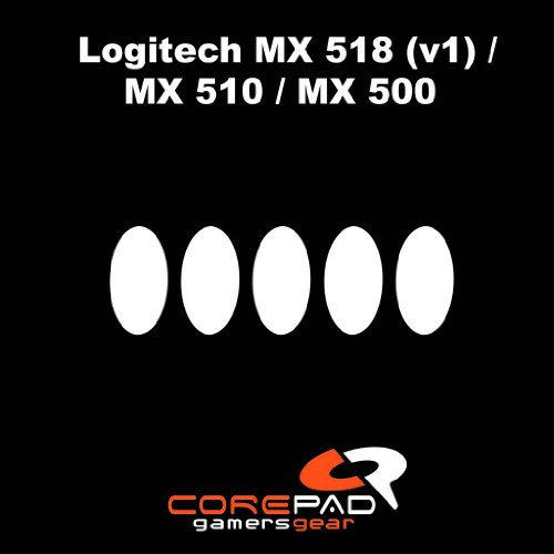 Corepad Mausfüße Skatez Pro 2 Logitech MX500 - Logitech MX510 - Logitech MX518 (Version 1 - Zwei Modelle verfügbar - Bitte mit Bild abgleichen) - Logitech MX700 - Logitech MX900