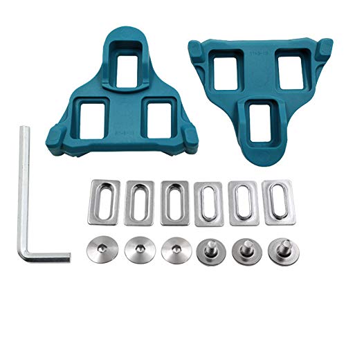 Preisvergleich Produktbild Ocamo,Mountainbike-Rennradschloss,Ren... Float Selbstsperrende Fahrradpedale Cleat,Rennradschloss blau