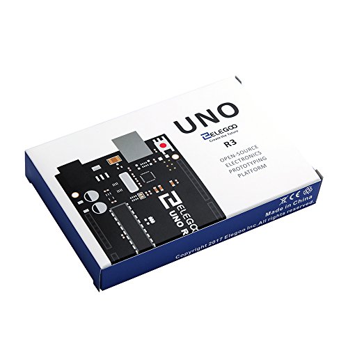 Elegoo UNO R3 Tarjeta UNO R3 Placa con Microcontrolador Basada en el ATmega328P ATMEGA16U2 con Cable USB Compatible con Arduino UNO Tarjeta