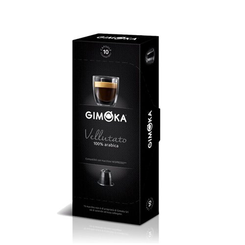 200 Cialde Capsule Caffe' Compatibili Nespresso Gimoka Vellutato 100% Arabica
