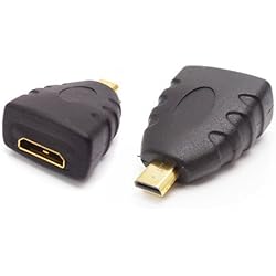 AKORD Micro HDMI Tipo D Macho a Mini HDMI Tipo C Hembra Adaptador convertidor Conector