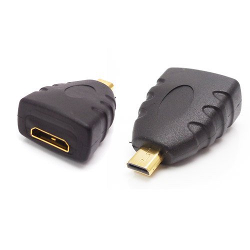 AKORD Micro HDMI Tipo D Macho a Mini HDMI Tipo C Hembra Adaptador convertidor Conector