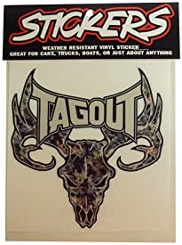 Graphic Designs Tagout Camo Buck Skull Vinyl Decal Sticker, 182