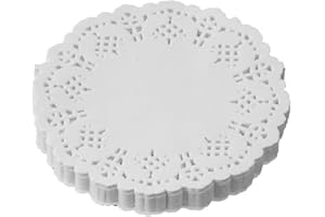 JchEnye 100 Packungen runde Papierlilien, 4,5 Zoll runde Papier-Platzsets, Lilien, Torten-Platzsets, Hochzeitspapier, Geburtstagspapier, Tortenpapier, Dessertpapier, Lebensmitteldekorationspapier
