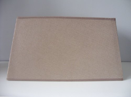 Lampenschirm rechteckig 35 cm hellbraun Leinenstruktur - 2