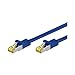 Produktbild intellinet 740975 Netzwerkkabel Cat7-Rohkabel mit Cat6a-Stecker 100% Kupfer LS0H 5m blau