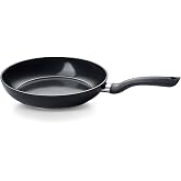 Fissler Essential Black 24 cm Aluminium Coated Frying Pan with Ceramic Coating PFAS/PTFE Free Induction Black