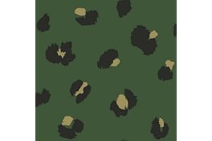 HOLDEN DECOR Large Leopard Spot Wallpaper Green Holden 13033 - Green/Black/Gold