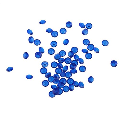 Amazingdeal365 5000PCS 6 Farben Diamanten Acryl Tischschmuck Hochzeit Dekosteine Klar Kristall-Acryl-Diamanten transparent 1,2cm Deko Diamant Tischdeko Tautropfen Steine Dekoration Streuteile Hochzeitsdeko (dunkle Blau)