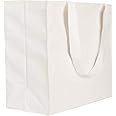 Augbunny Durable 100% Cotton 12oz Canvas Heavy Duty Extra Large Grocery Bag Beach Tote Shopping Bag Multi Purpose Daily Use Tote
