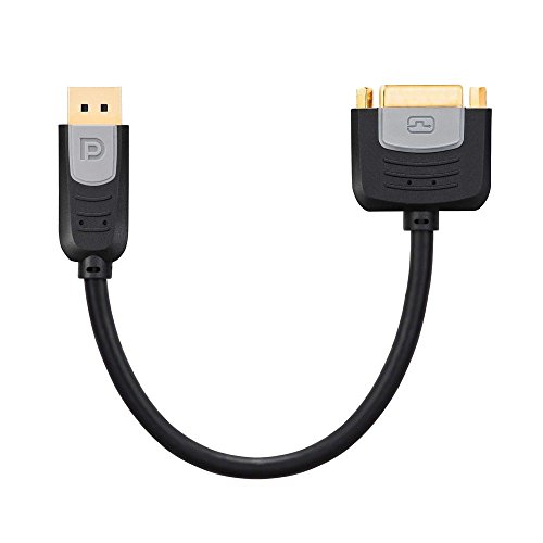deleyCON DisplayPort zu DVI Adapter – FullHD / 1080p / 3D / HDCP / EDID – DP Stecker auf DVI Buchse – vergoldet – für Apple Mac / PC / Notebook / Monitor / Beamer / Grafikkarte - 3